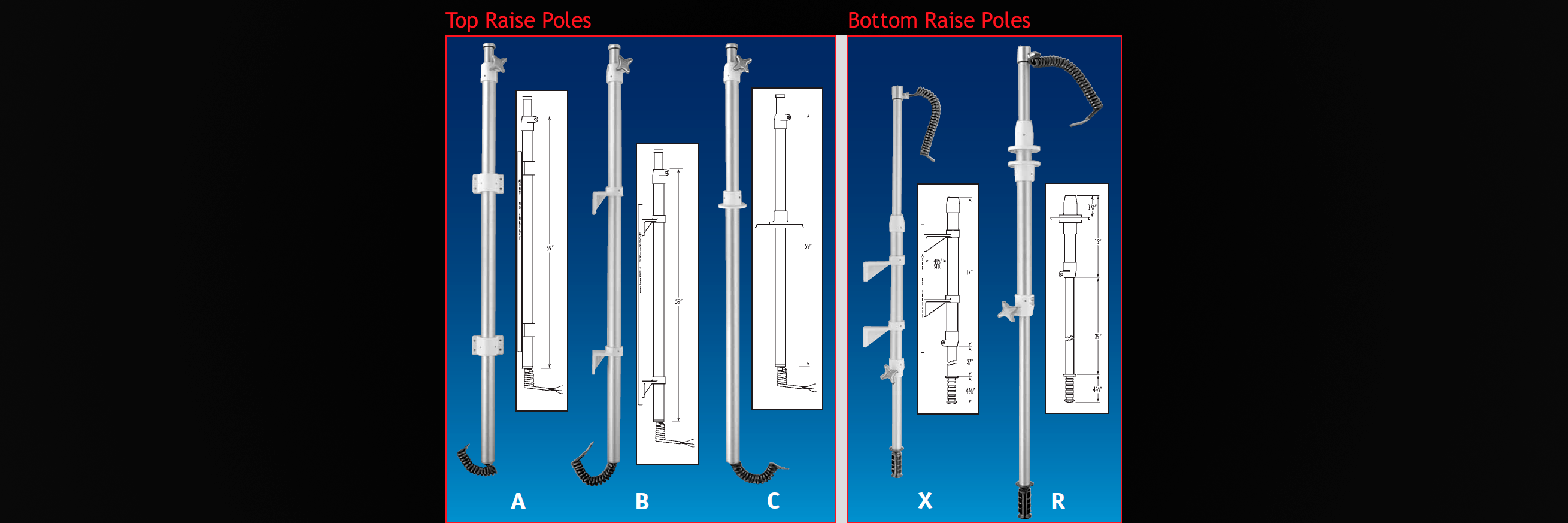 Telescoping Aluminum Poles