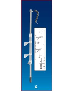 Offset mounted Bottom Raise Tele-scoping pole Model X-4